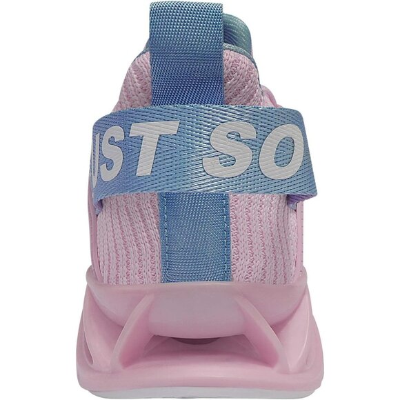 Women's Blue Pink Running Walking Tennis Blade Non Slip Athletic Sneakers Shoes - Picture 4 of 7